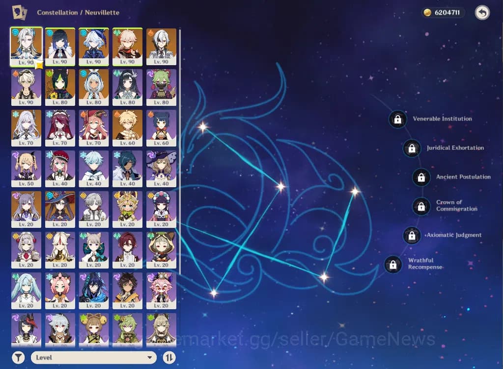 Genshin Impact Accounts ASIA|AR59|PremTeam Neuvillette|7Limited+1(*5WP)|Fu image 4