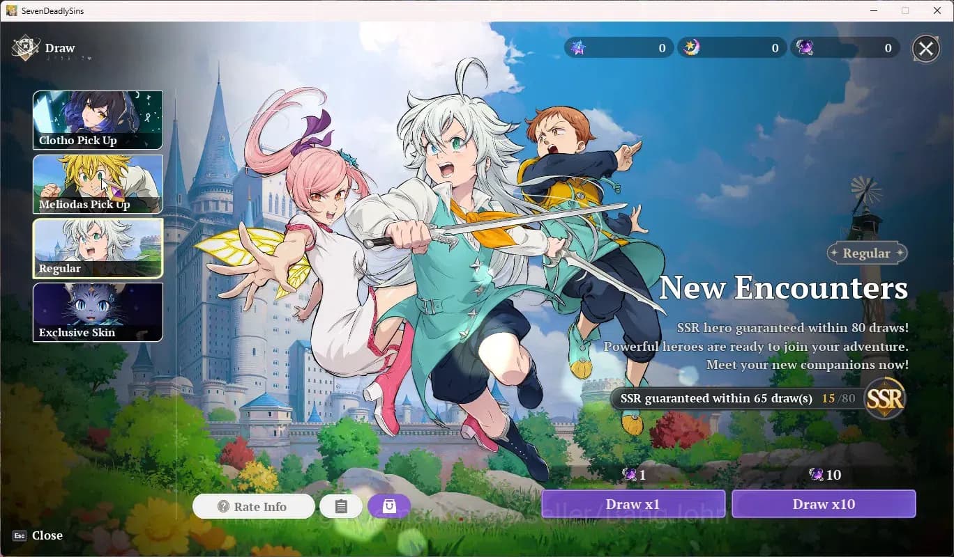 The Seven Deadly Sins: Origin Accounts EUROPE|Fresh Starter Lvl 2|3 SSR|Clotho,Jericho,Gu image 1