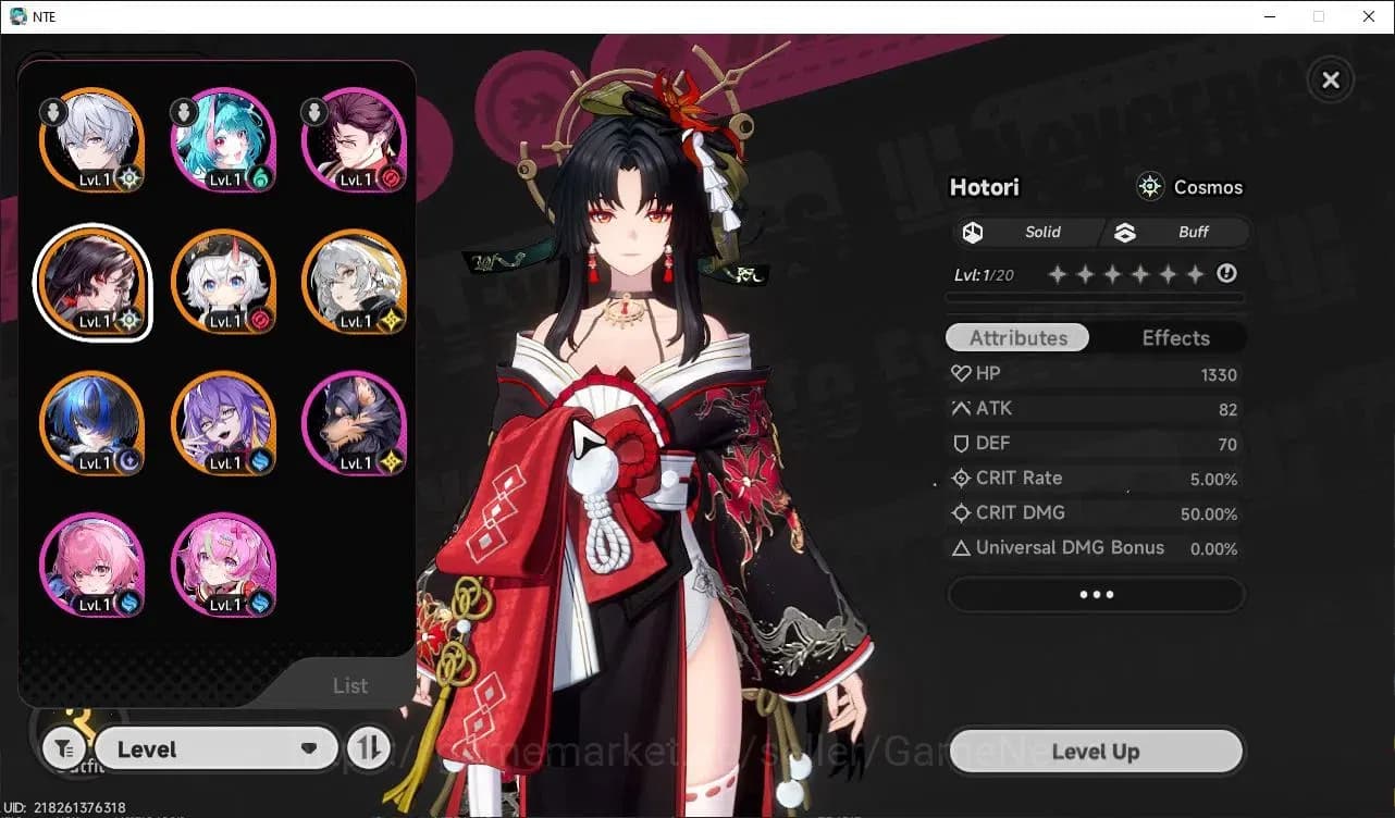 Neverness to Everness Accounts Global EU |HL 3| 5 SSR Hotori, Sakiri, Hathor, Daf image 1
