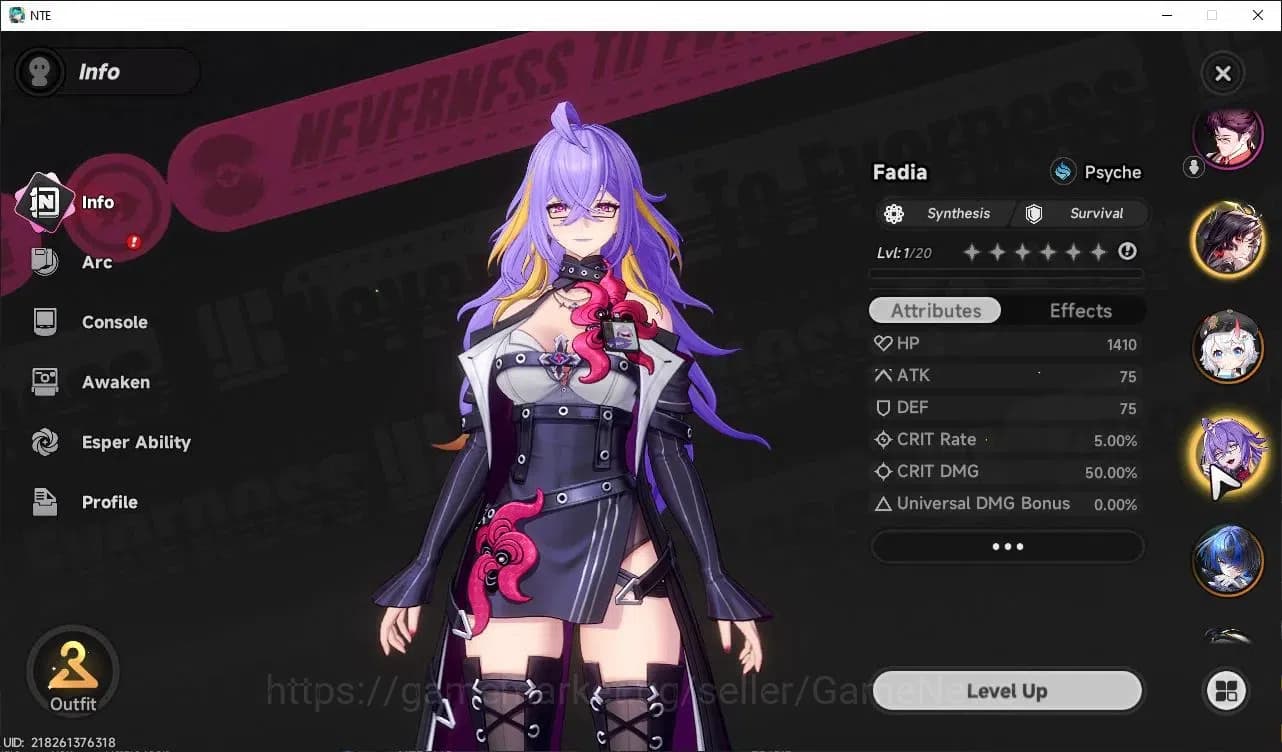 Neverness to Everness Accounts Global EU |HL 3| 5 SSR Hotori, Sakiri, Hathor, Daf image 3