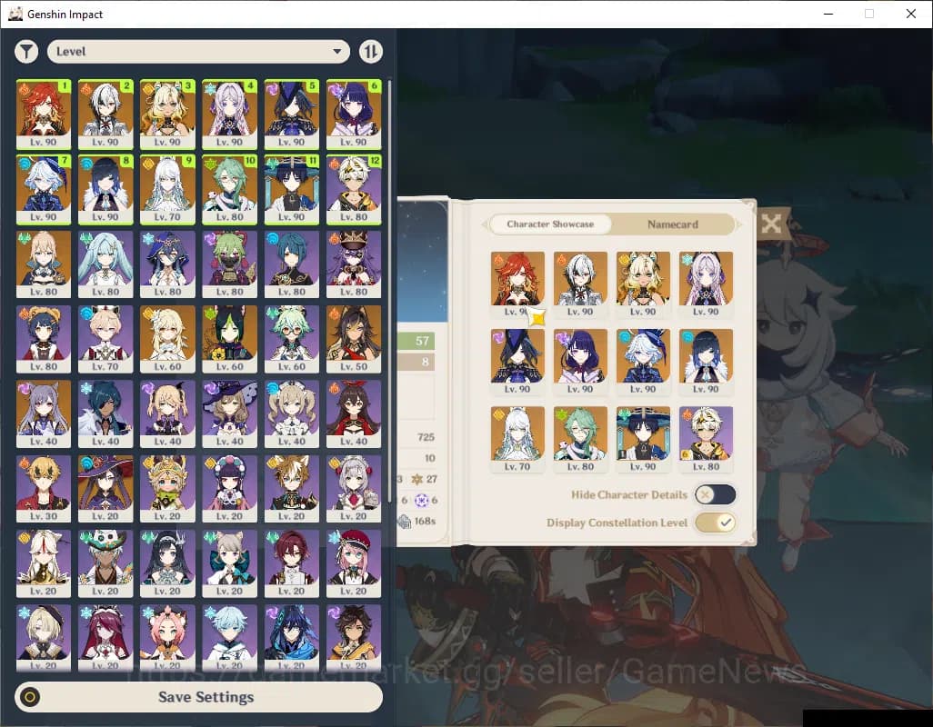 Genshin Impact Accounts ASIA|AR57|PreamTeam Mavuika,Arlec|11Limited+4(*5We image 1