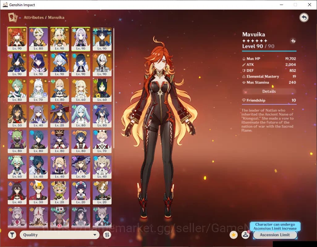 Genshin Impact Accounts ASIA|AR57|PreamTeam Mavuika,Arlec|11Limited+4(*5We image 3