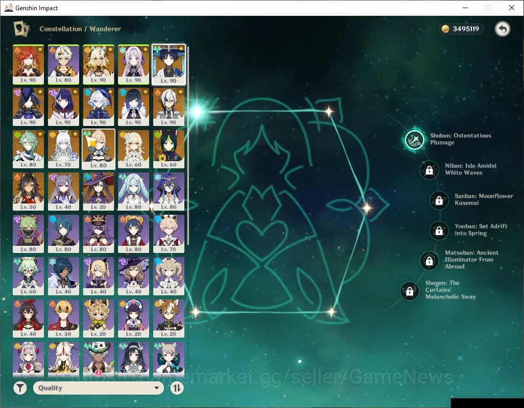 Genshin Impact Accounts ASIA|AR57|PreamTeam Mavuika,Arlec|11Limited+4(*5We image 4