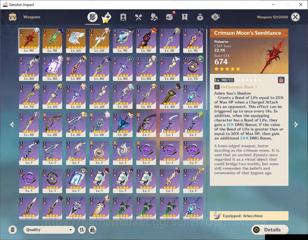 Genshin Impact Accounts ASIA|AR57|PreamTeam Mavuika,Arlec|11Limited+4(*5We image 6