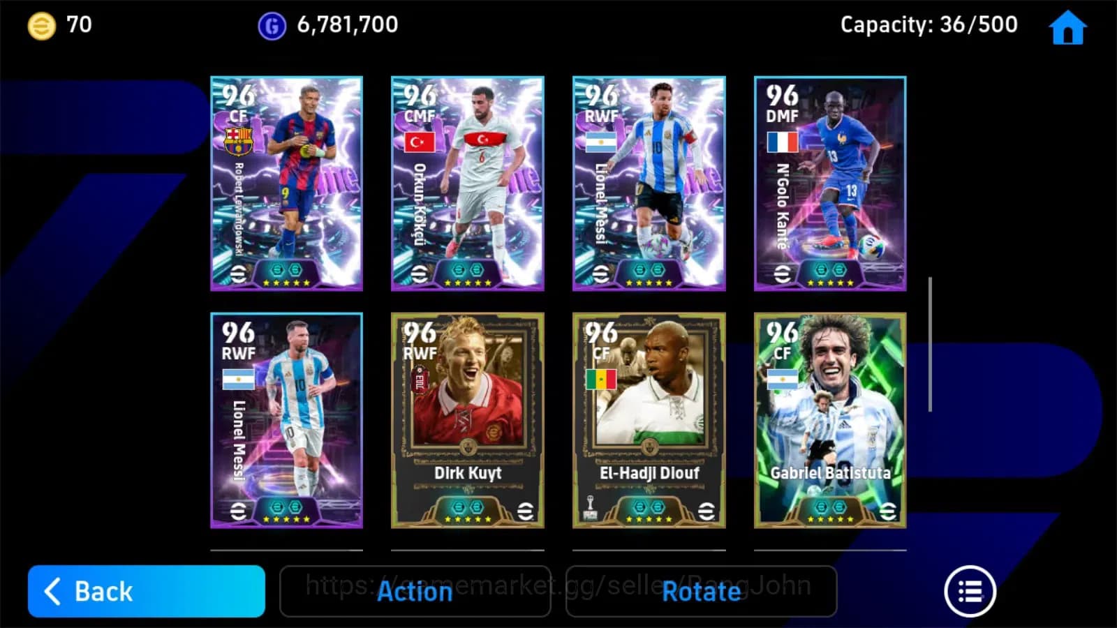 eFootball Accounts ANDROID|PW 3202|Cruyff epic,Marcelo Naruto,Zanetti image 3