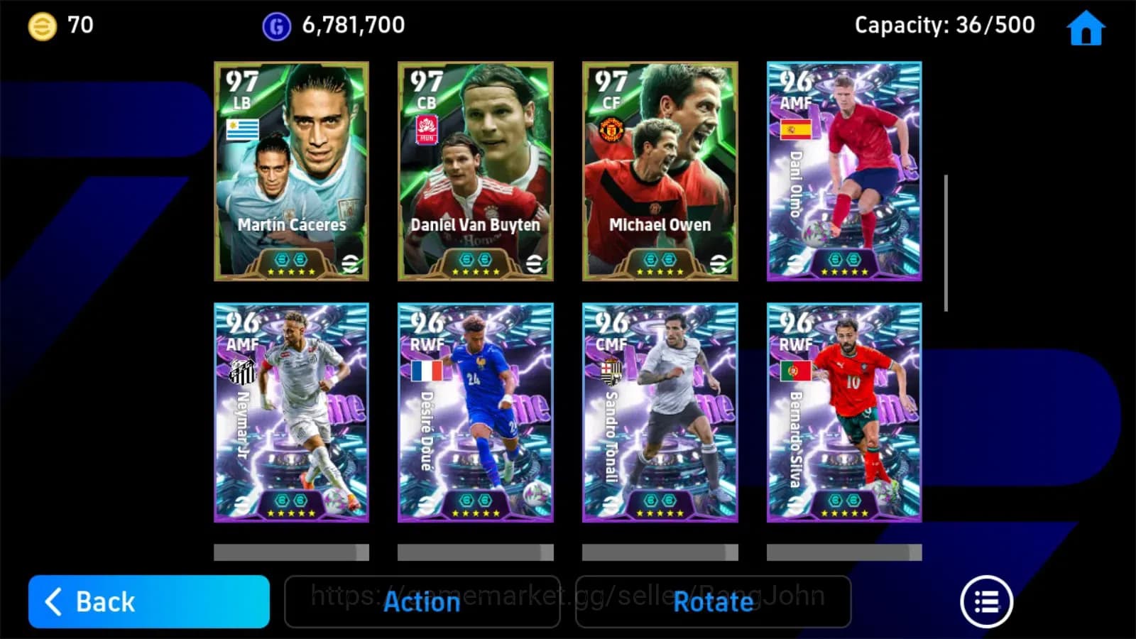 eFootball Accounts ANDROID|PW 3202|Cruyff epic,Marcelo Naruto,Zanetti image 4