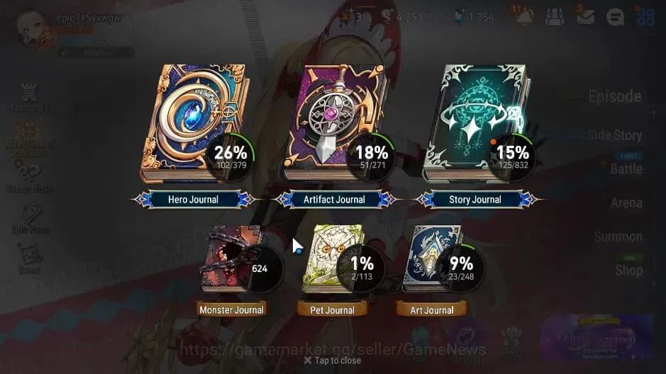 Epic Seven Accounts GLOBAL|UnVerif|6 ML(Dark Diene,Zio,Empyrean Ilyna) image 3