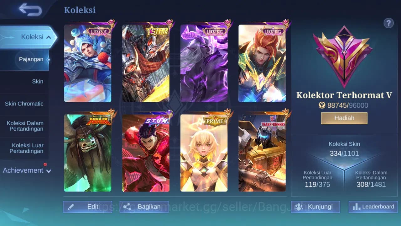 Mobile Legends: Bang Bang Accounts GLOBAL Hero 132 Skin 334 Prime Beatrix|Luckybox Cl image 12