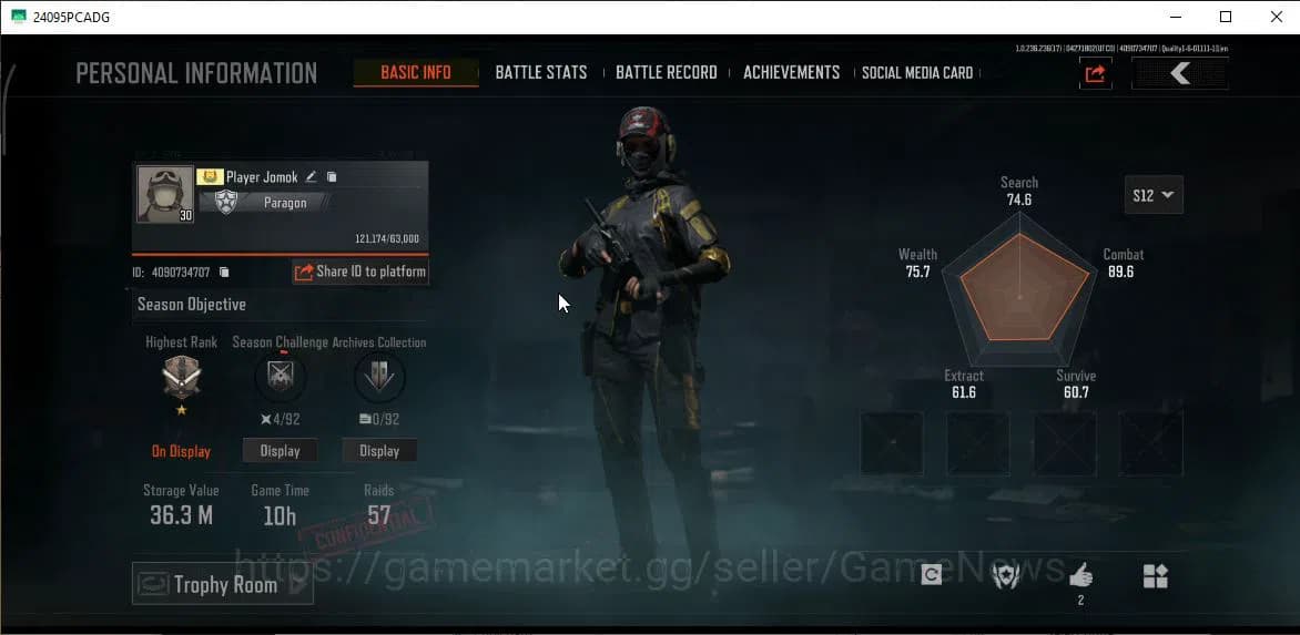 Arena Breakout Accounts MOBILE Lv30|SV 36,3M|CV 32M|Royal Guard|Raven Hat| image 13