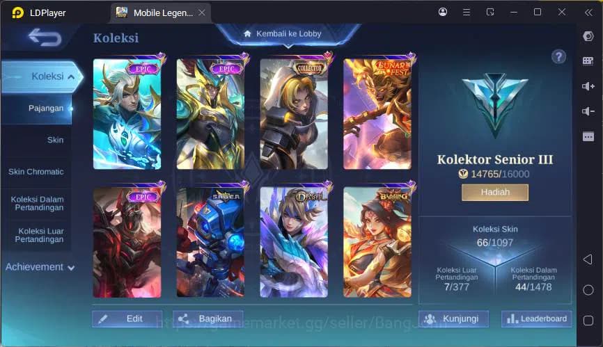 Mobile Legends: Bang Bang Accounts GLOBAL|Hero 45|Skin 66|CC Natalia,LNR Sun,SBR Frey image 20