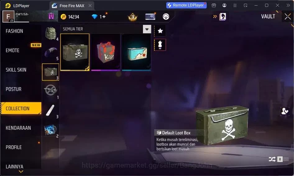 Free Fire Accounts Indonesia | Vault 15| SG Lumut | Tas Kepala Macan image 10