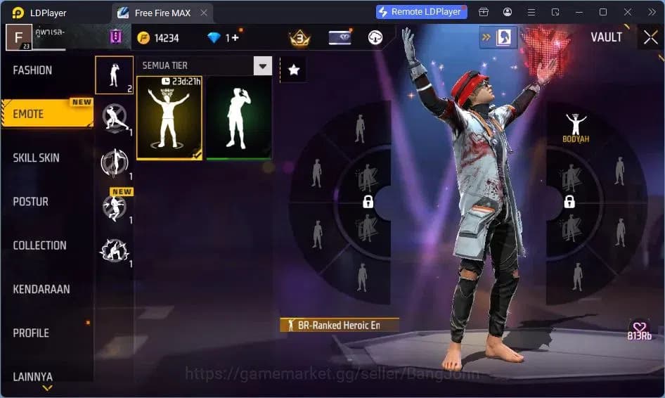 Free Fire Accounts Indonesia | Vault 15| SG Lumut | Tas Kepala Macan image 13