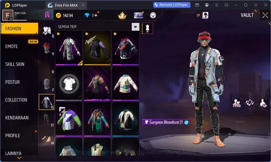 Free Fire Accounts Indonesia | Vault 15| SG Lumut | Tas Kepala Macan image 16
