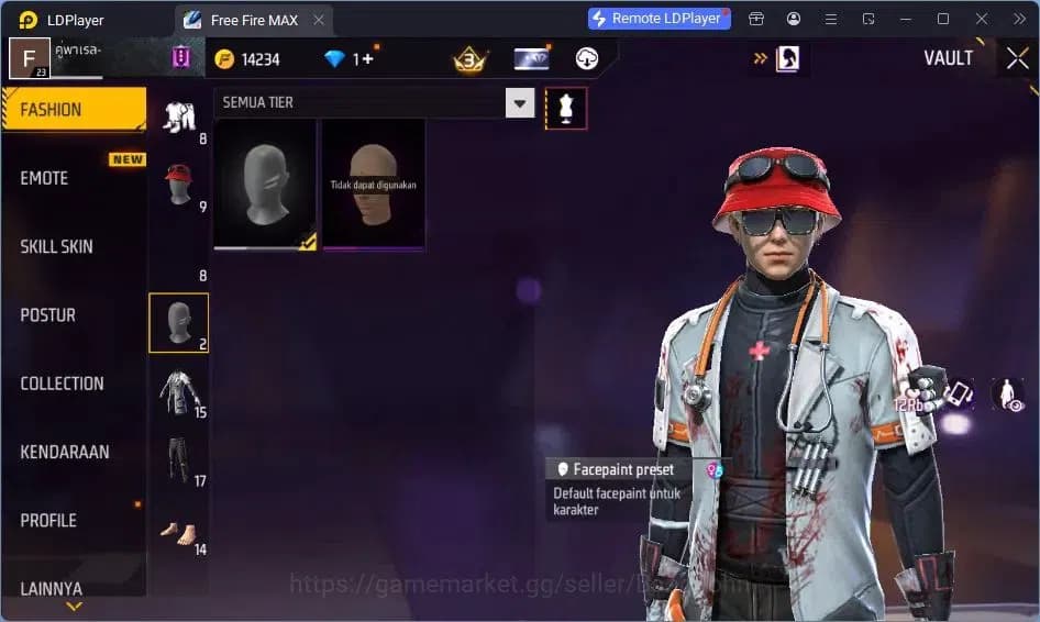 Free Fire Accounts Indonesia | Vault 15| SG Lumut | Tas Kepala Macan image 17