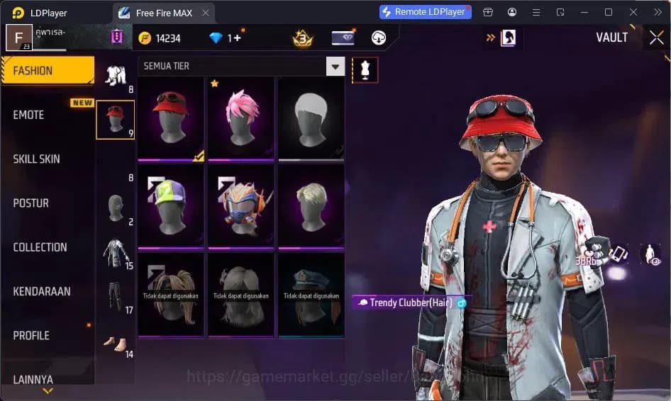 Free Fire Accounts Indonesia | Vault 15| SG Lumut | Tas Kepala Macan image 19