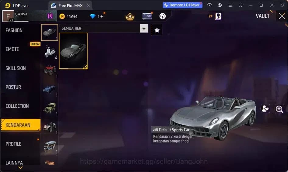 Free Fire Accounts Indonesia | Vault 15| SG Lumut | Tas Kepala Macan image 8