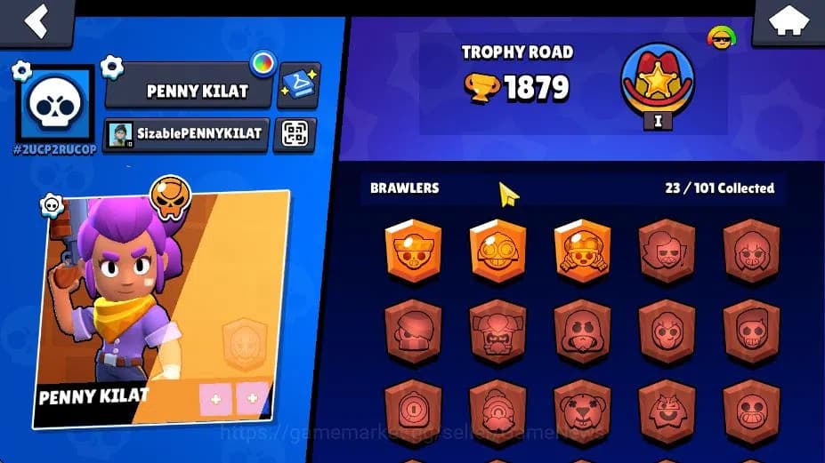 Brawl Stars Accounts 1879 Trophy|19K Bling|23 Brawler 1 Max Lv Myth Mor image 2