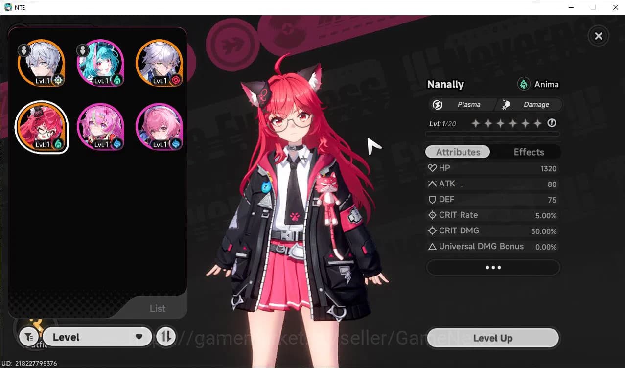 Neverness to Everness Accounts GLOBAL EU |HL 3| 2 SSR Limited Nanally, Baicang |5 image 1