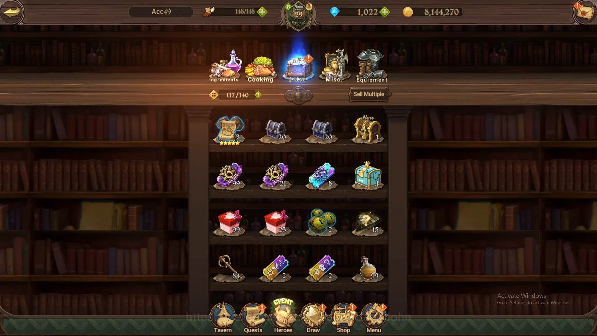 The Seven Deadly Sins: Grand Cross Accounts GLOBAL|1m CC|DM 1,022|UR Demon King Meliodas,etc|T image 5