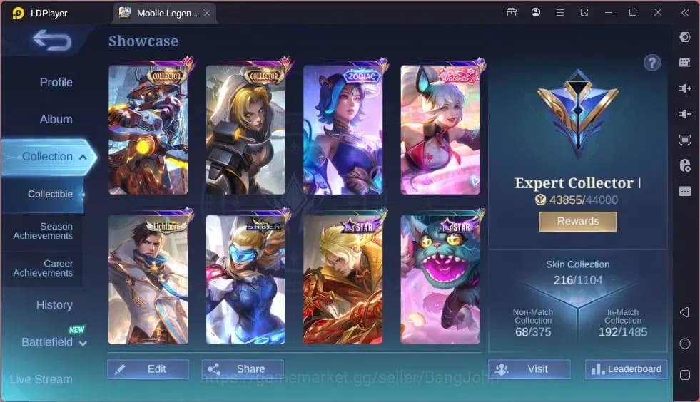 Mobile Legends: Bang Bang Accounts Global|Hero 114|Skin 216|Expert|Collector Natalia+ image 14