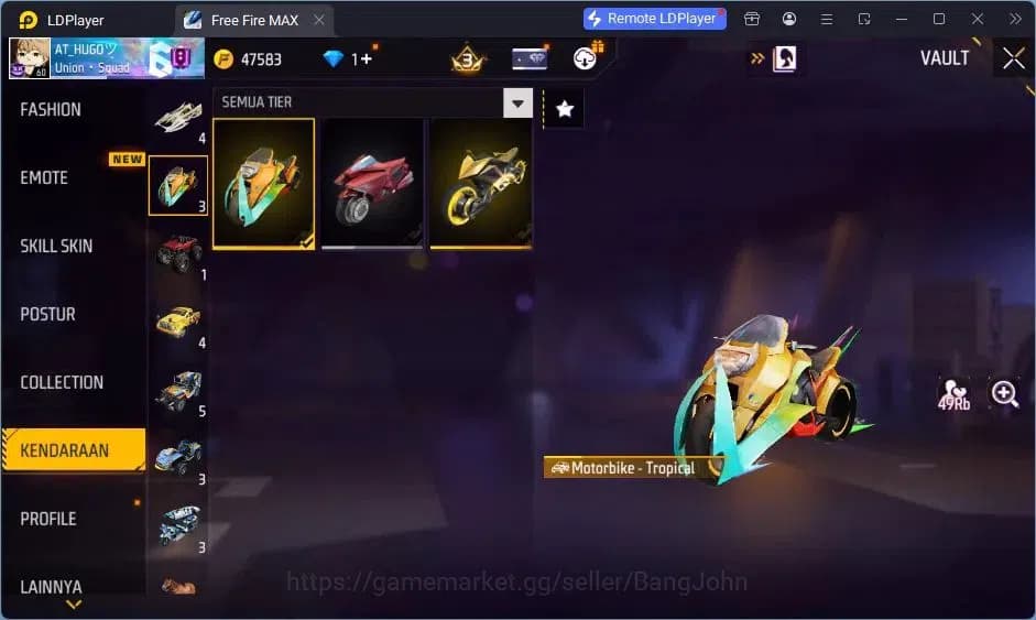 Free Fire Accounts Indonesia |Vault 167| 2 EVO (AK47,MP5)| M1887- Han image 7