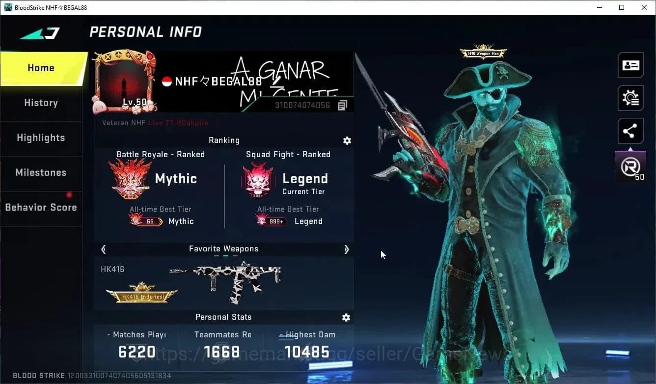 Blood Strike Accounts ASIA|ETERNAL DeAgle,MELE BFKnife,Zenpakuto+Collab image 2