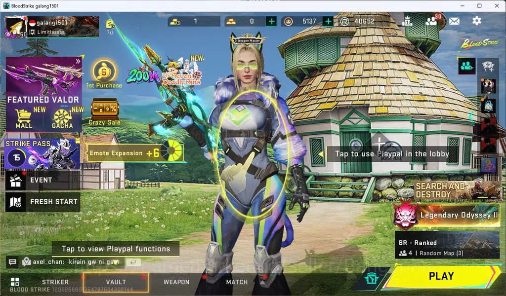 Blood Strike Accounts ASIA|EVOLVED=FAL|COLLAB=KAG-6,M700,AR97,KAR98K,QBZ image 1