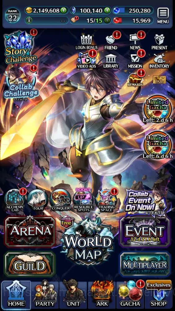 Last Cloudia Accounts GLOBAL|Rank 22|100k Crystal| Collab(Diablo,Hinata image 5