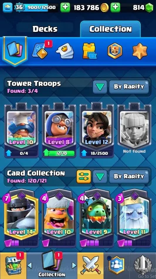 Clash Royale Accounts Lvl 36|Trophy 8000|KTL 12|Limited Skin|Card 120|6 image 4