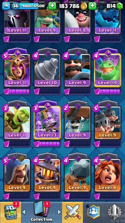 Clash Royale Accounts Lvl 36|Trophy 8000|KTL 12|Limited Skin|Card 120|6 image 5