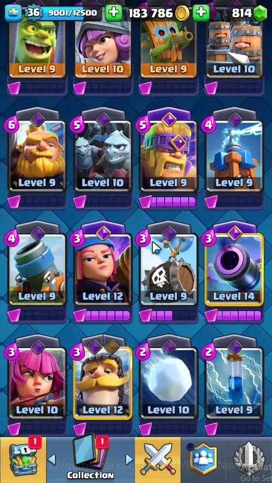 Clash Royale Accounts Lvl 36|Trophy 8000|KTL 12|Limited Skin|Card 120|6 image 6