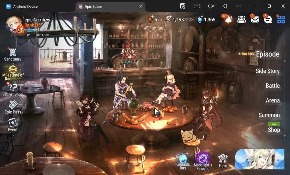 Epic Seven Accounts GLOBAL Verif|New Era|3 ML(A Yufine,TM Luluca,R Roa image 1