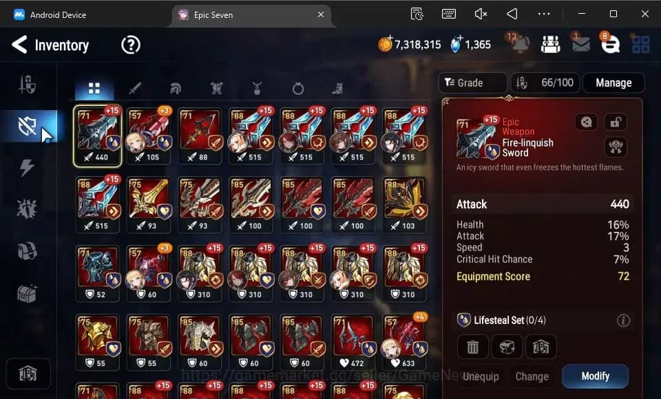 Epic Seven Accounts GLOBAL Verif|New Era|3 ML(A Yufine,TM Luluca,R Roa image 10