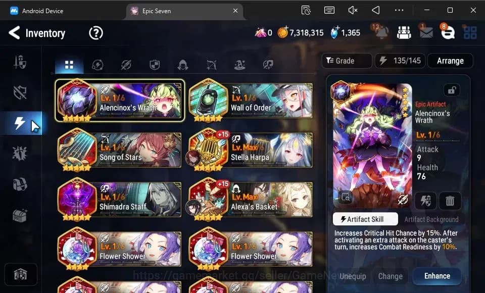 Epic Seven Accounts GLOBAL Verif|New Era|3 ML(A Yufine,TM Luluca,R Roa image 11