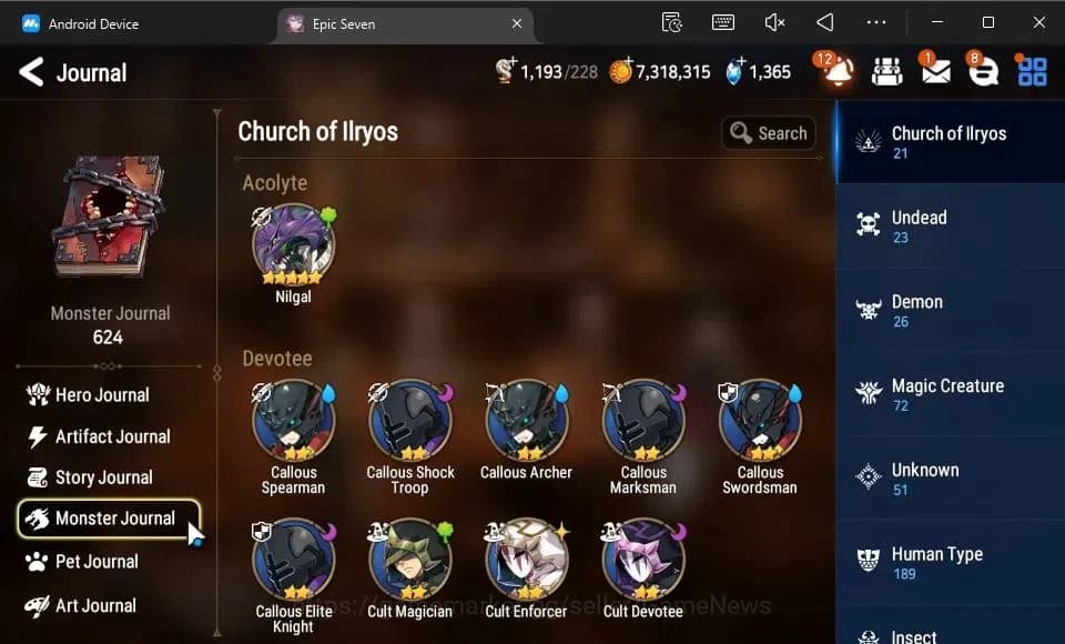 Epic Seven Accounts GLOBAL Verif|New Era|3 ML(A Yufine,TM Luluca,R Roa image 17
