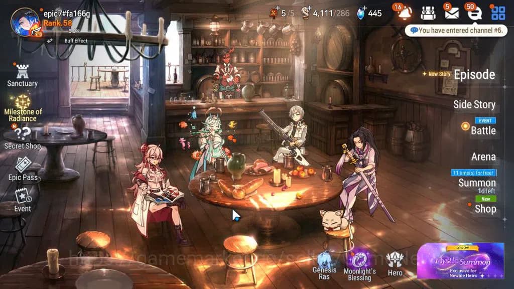 Epic Seven Accounts ASIA UNVERIF|New Era|6 ML(BArunka, LW Peira, DK Sh image 1