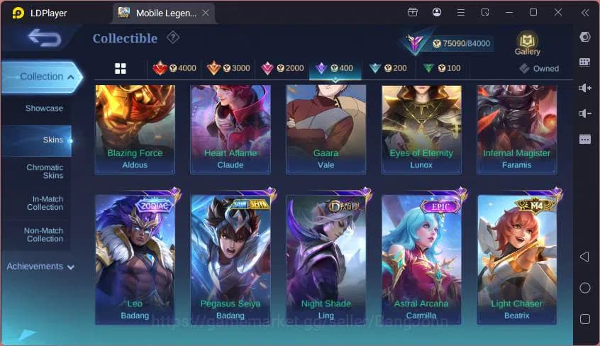 Mobile Legends: Bang Bang Accounts GLOBAL|Hero 132|Skin 287|Prime Beatrix,TRF Roger,K image 14