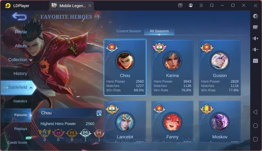 Mobile Legends: Bang Bang Accounts GLOBAL|Hero 132|Skin 287|Prime Beatrix,TRF Roger,K image 2