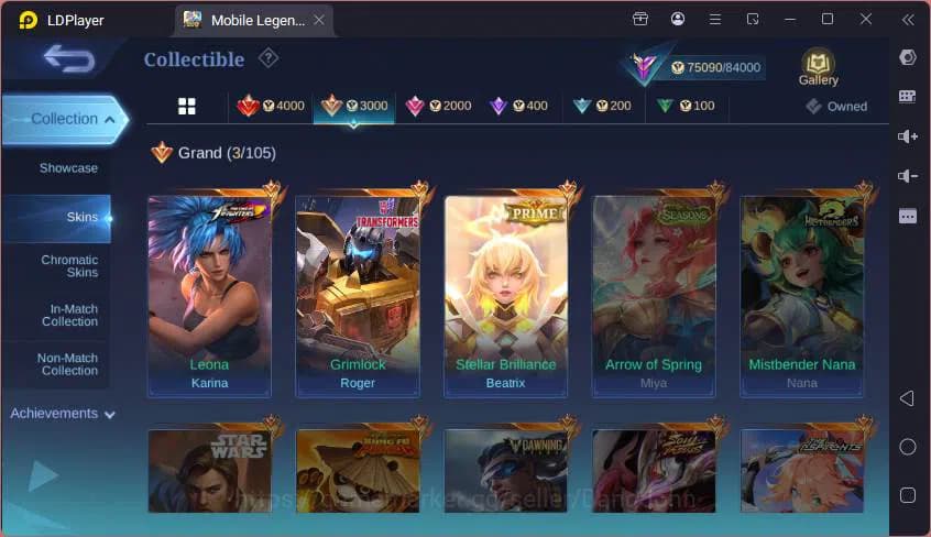 Mobile Legends: Bang Bang Accounts GLOBAL|Hero 132|Skin 287|Prime Beatrix,TRF Roger,K image 20