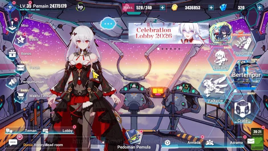 Honkai Impact 3rd Accounts SEA Lv 35|Lunar Vow Starter 4/4 Fullset New Astral image 8