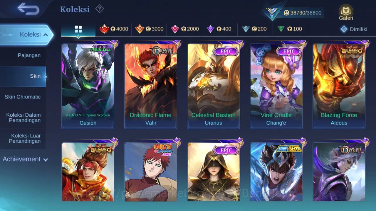 Mobile Legends: Bang Bang Accounts GLOBAL Hero 114 Skin 171 | CC Nata | Luckybox Odet image 5