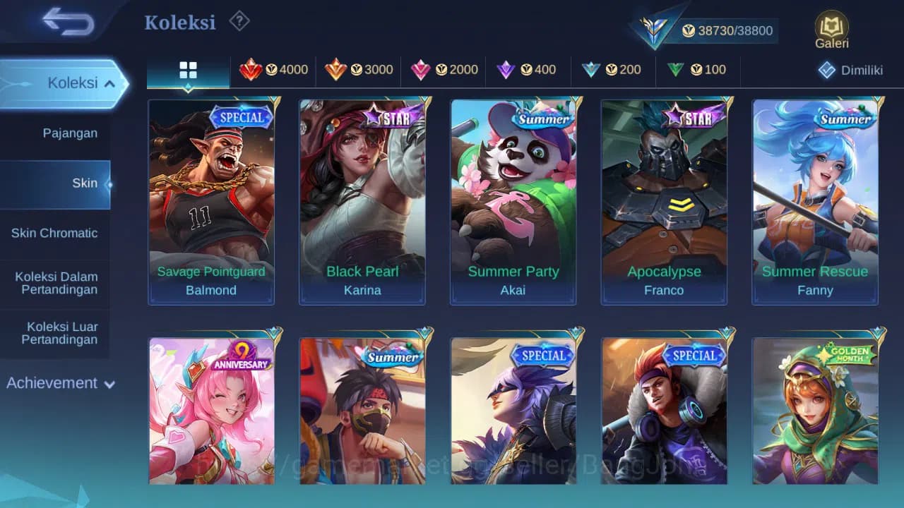 Mobile Legends: Bang Bang Accounts GLOBAL Hero 114 Skin 171 | CC Nata | Luckybox Odet image 7