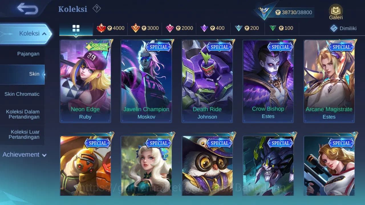 Mobile Legends: Bang Bang Accounts GLOBAL Hero 114 Skin 171 | CC Nata | Luckybox Odet image 8