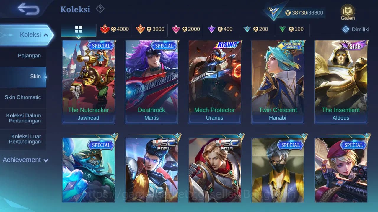 Mobile Legends: Bang Bang Accounts GLOBAL Hero 114 Skin 171 | CC Nata | Luckybox Odet image 9