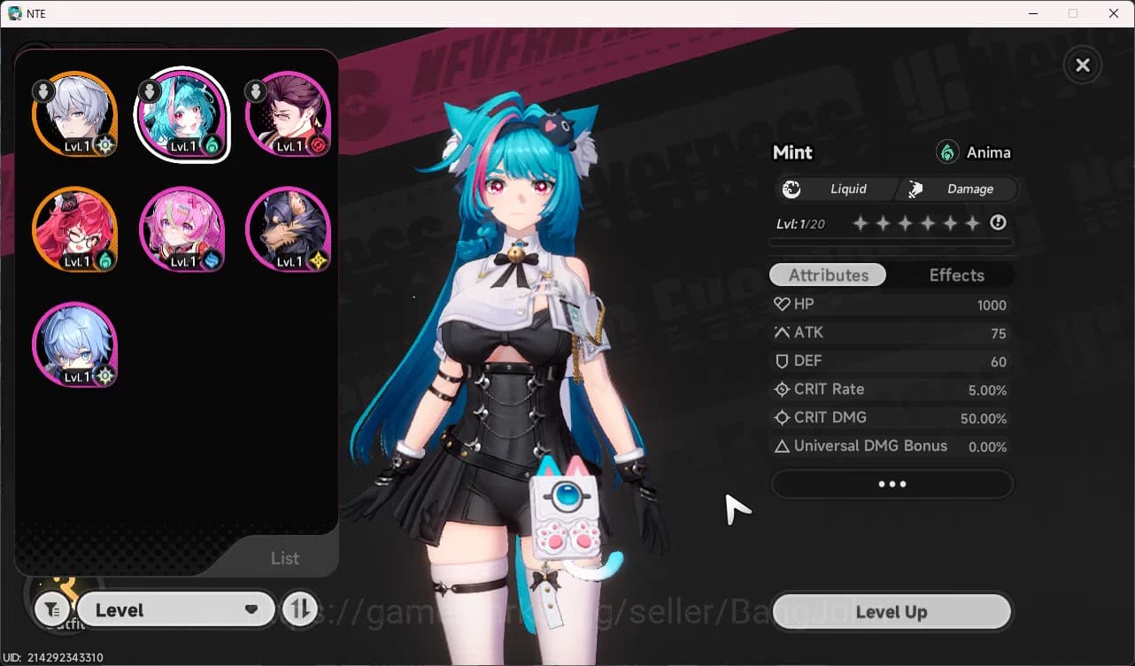 Neverness to Everness Accounts EU | Starter Lvl3 | 1 S Char Nanally + 5 A char | image 9