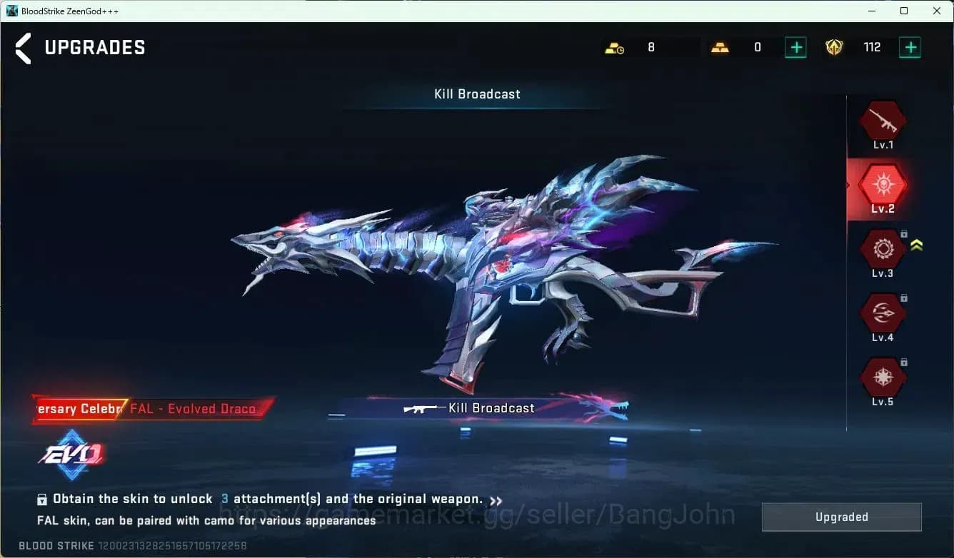 Blood Strike Accounts ASIA| EVO=FAL Lv2 | 2 TR Collab | ULTRA Strikers N image 6