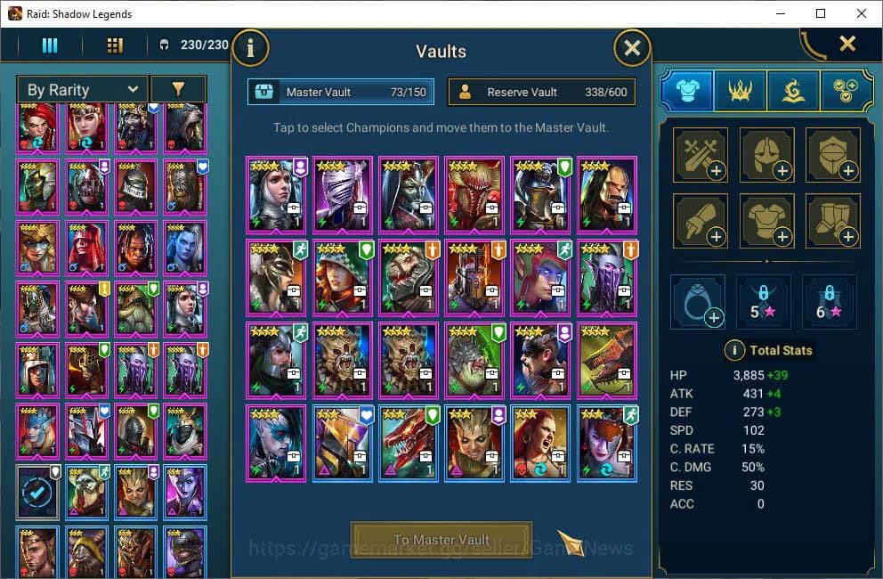 Raid: Shadow Legends Accounts Lv28 997K Power|1 Mythical (Androc)|24 Legendary(N image 7