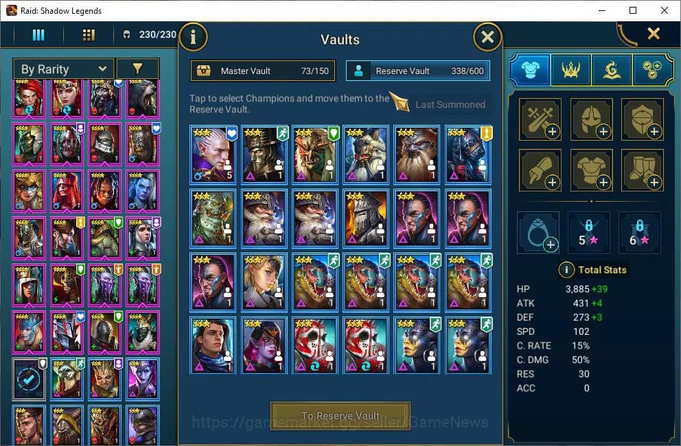 Raid: Shadow Legends Accounts Lv28 997K Power|1 Mythical (Androc)|24 Legendary(N image 8