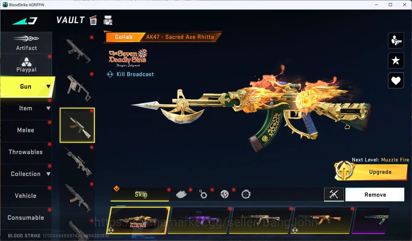 Blood Strike Accounts ASIA|ETERNAL=ETHAN|COLLAB=AK47,SCAR,KAR98K,QBZ95|L image 14