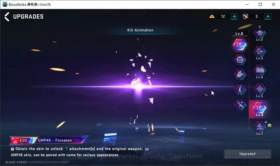 Blood Strike Accounts ASIA|EVO UMP45-Forsaken Lv6|2 ETERNAL[EMMA-Luxie M image 4